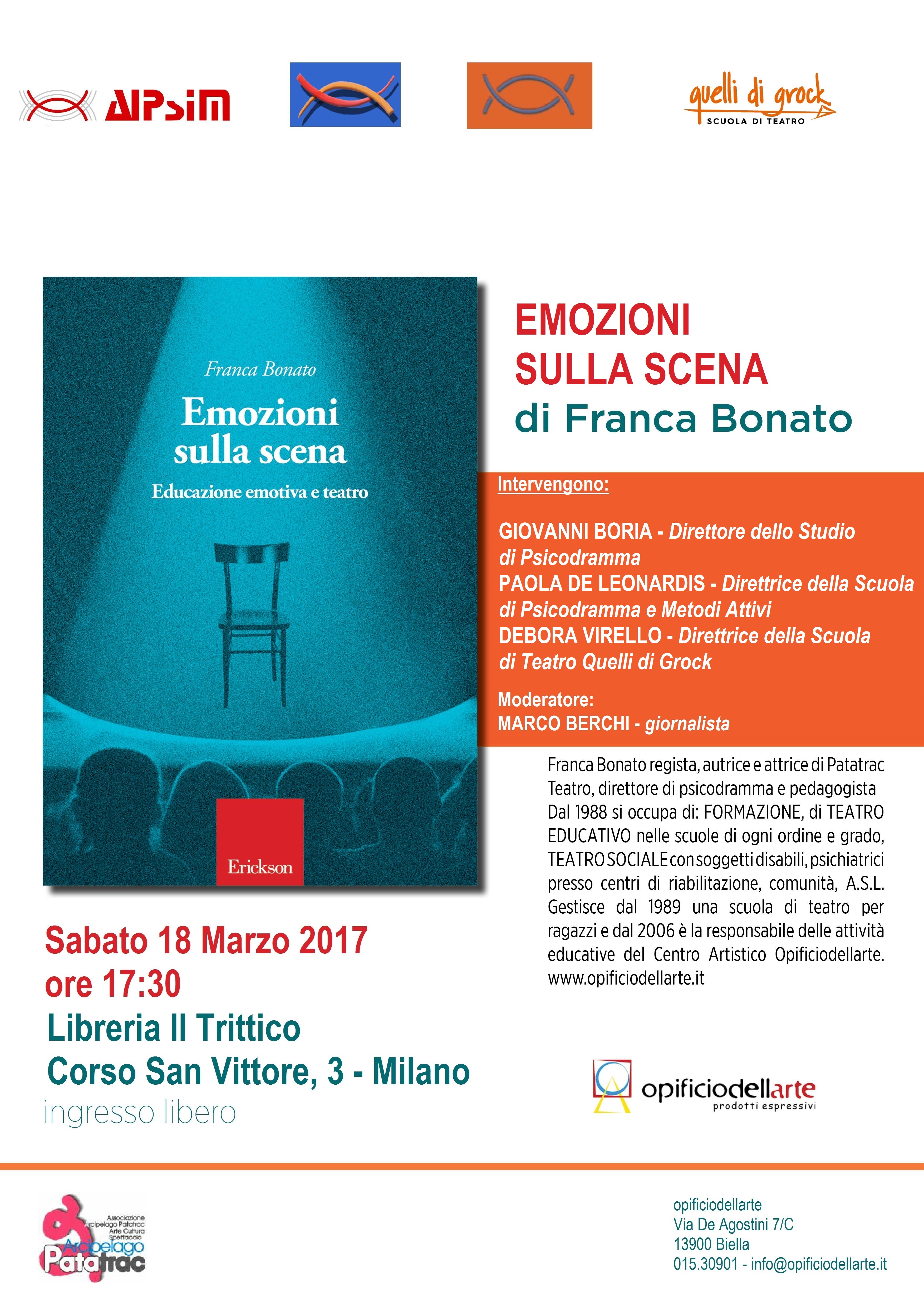 Presentazione del libro Emozioni sulla Scena a Milano